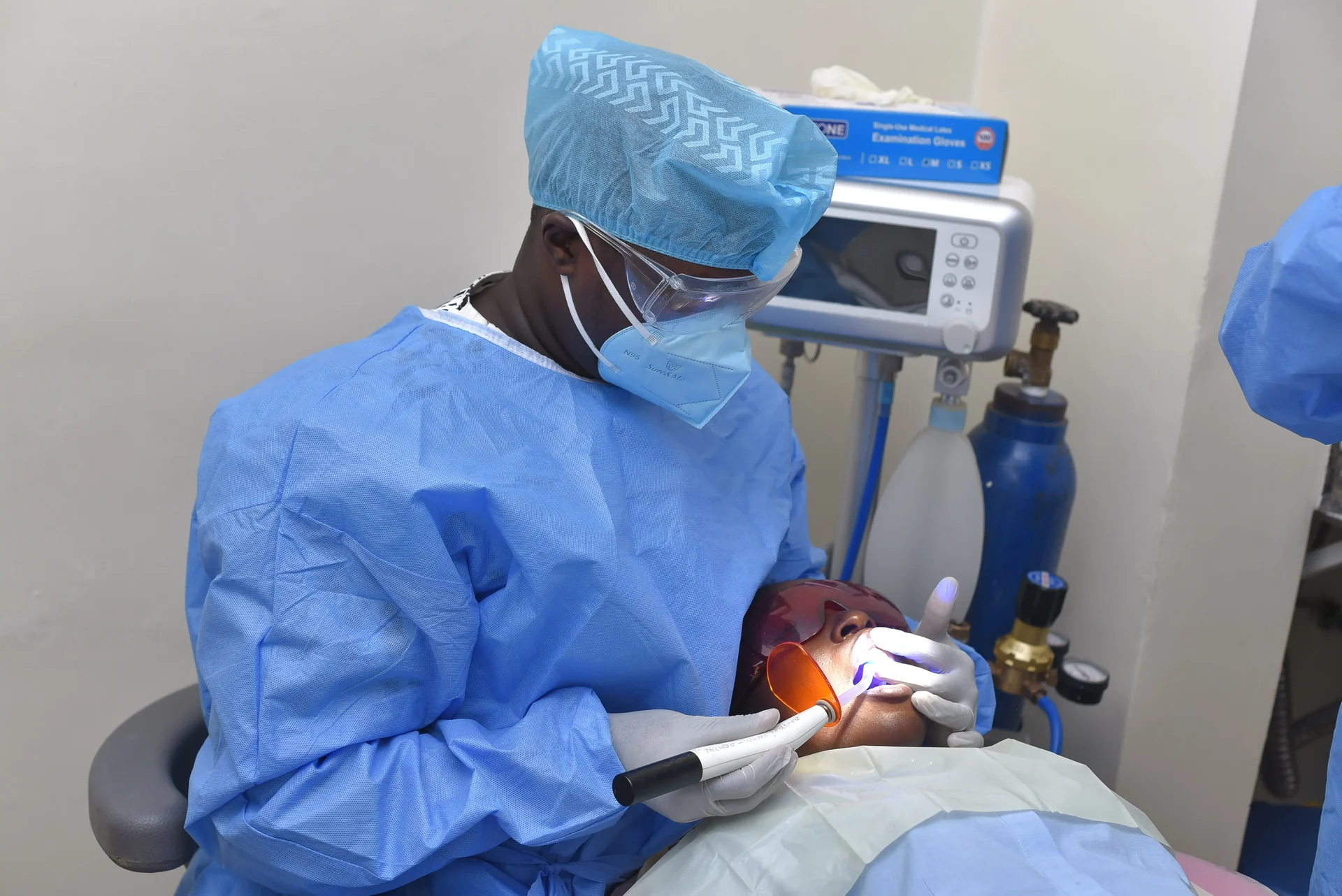 Modern dental treatment in progress