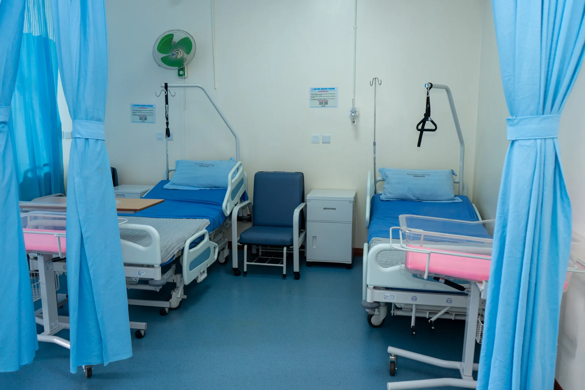 Labour and maternity room at Doctors Hospital Sseguku